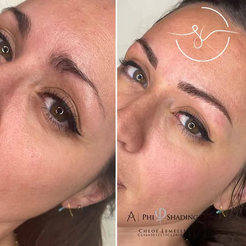 Dermopigmentation des sourcils, réalisation de Chloé