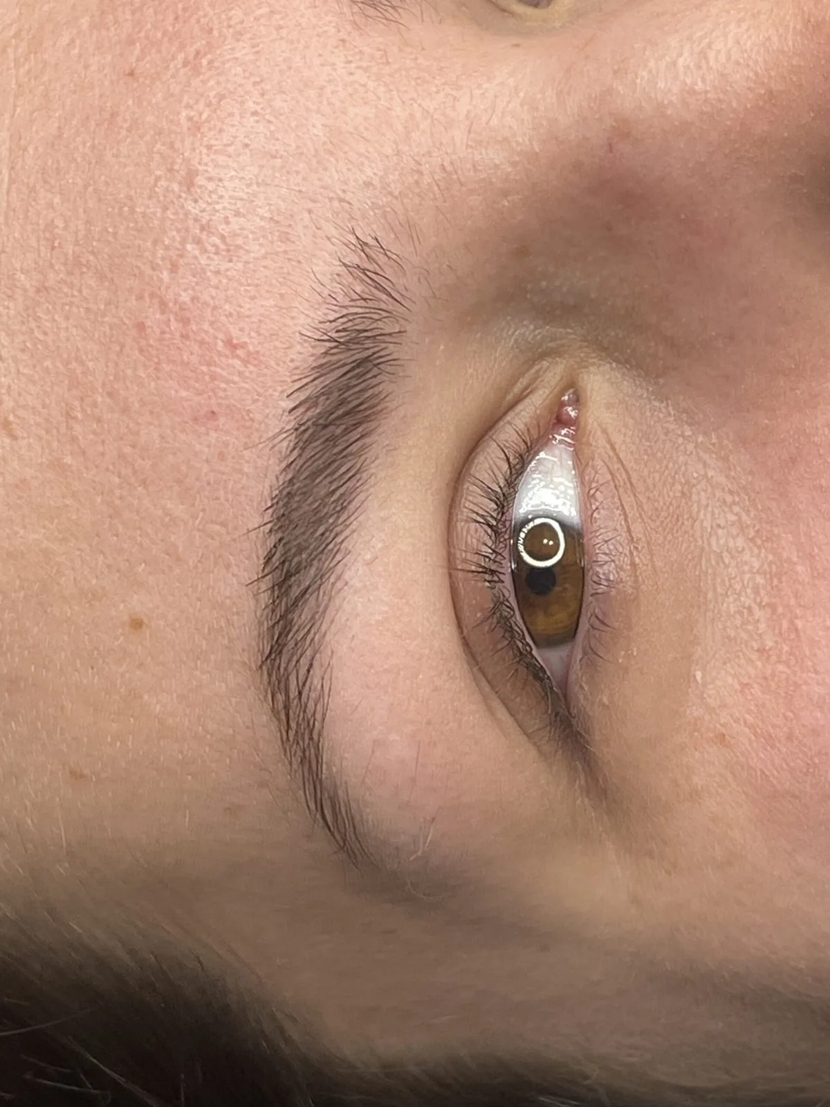 Sourcils avant une dermopigmentation, réalisation de Chloé