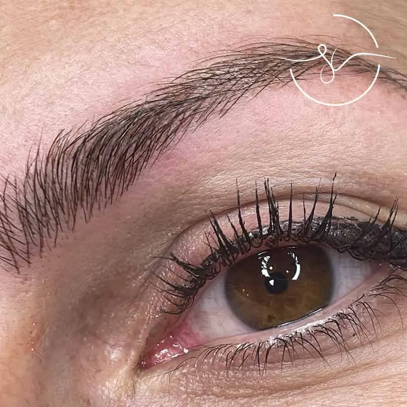 Sourcils au tracé naturel après dermopigmentation, réalisation Studio Confidence à Marseille